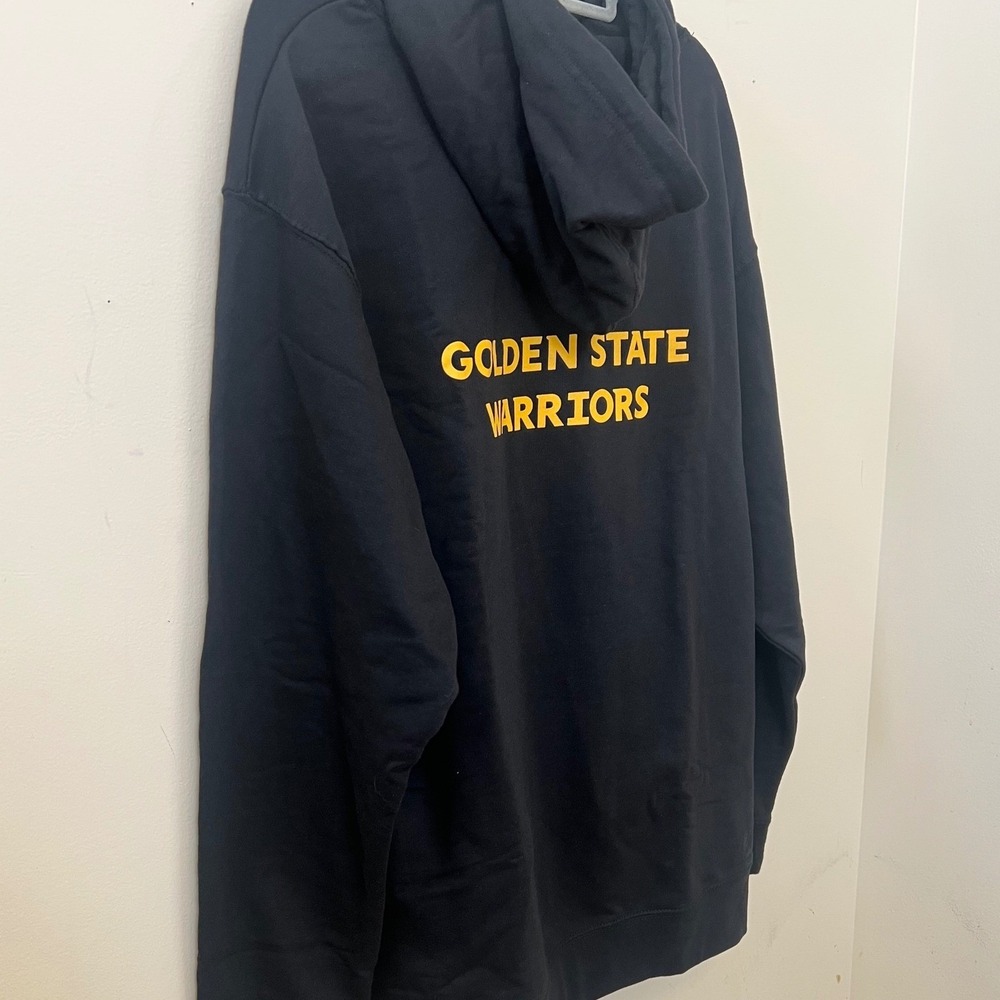 NBA CON Golden State‎ Warriors Black Hoodie Pullover Mens L - Picture 9 of 11